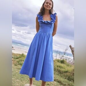 Free People ruffle it up midi dress